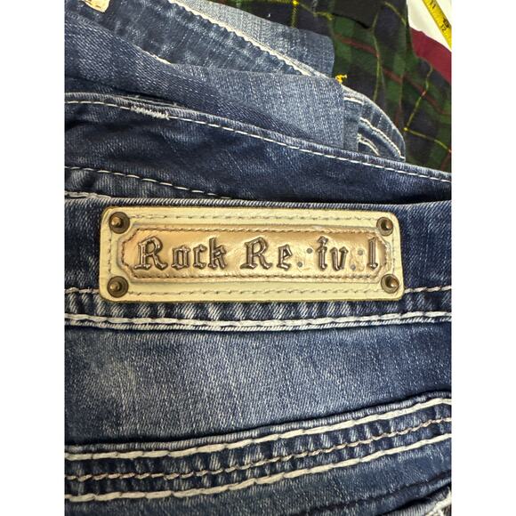 Rock Revival Glade, Easy Boot, Size 31 Well Loved! Tearing On Left Back Pocket - Picture 7 of 9